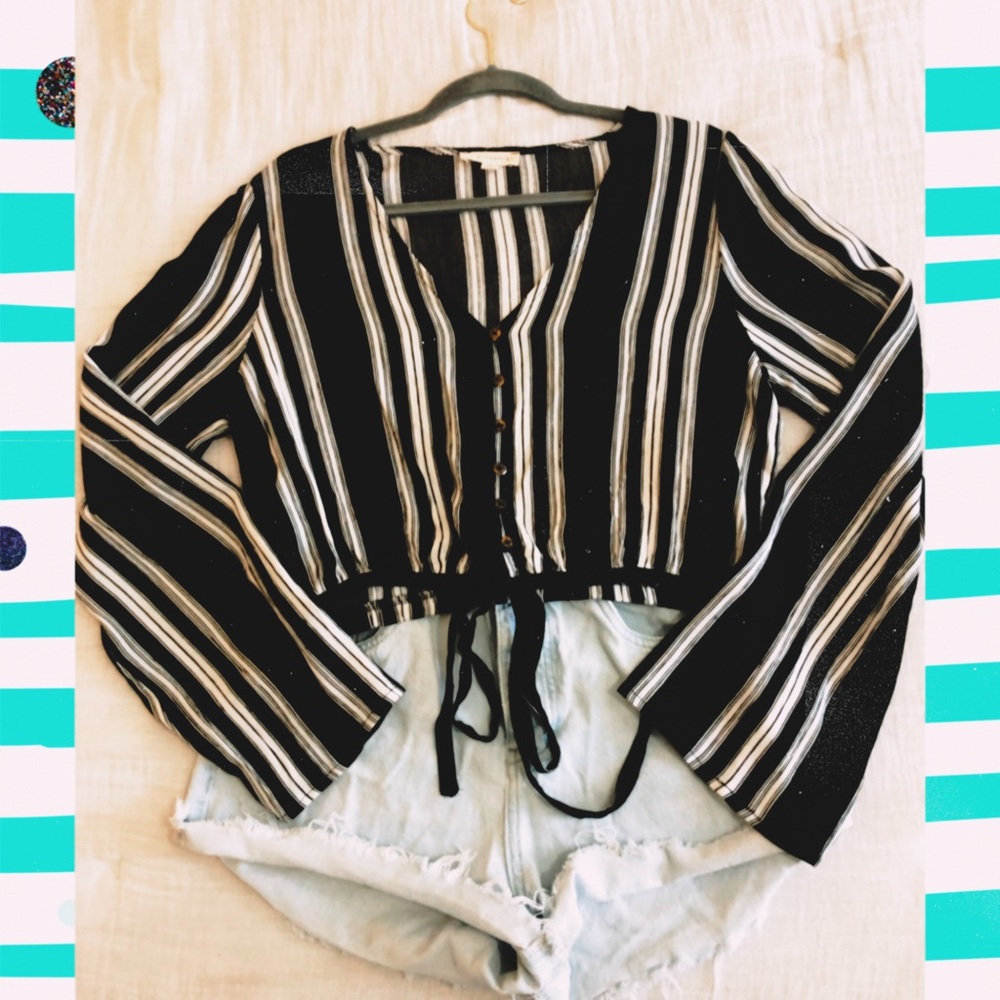 Boho B&W stripped top